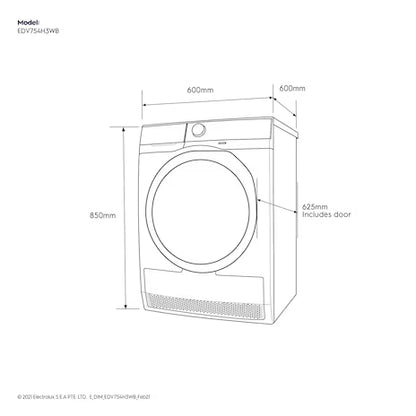 EDV754H3WB 7.5kg venting dryer (UltimateCare 300)