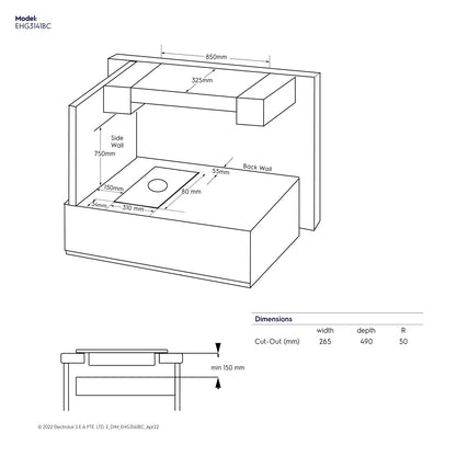 31cm  1-burner built-in gas hob - EHG3141BC (UltimateTaste 300)
