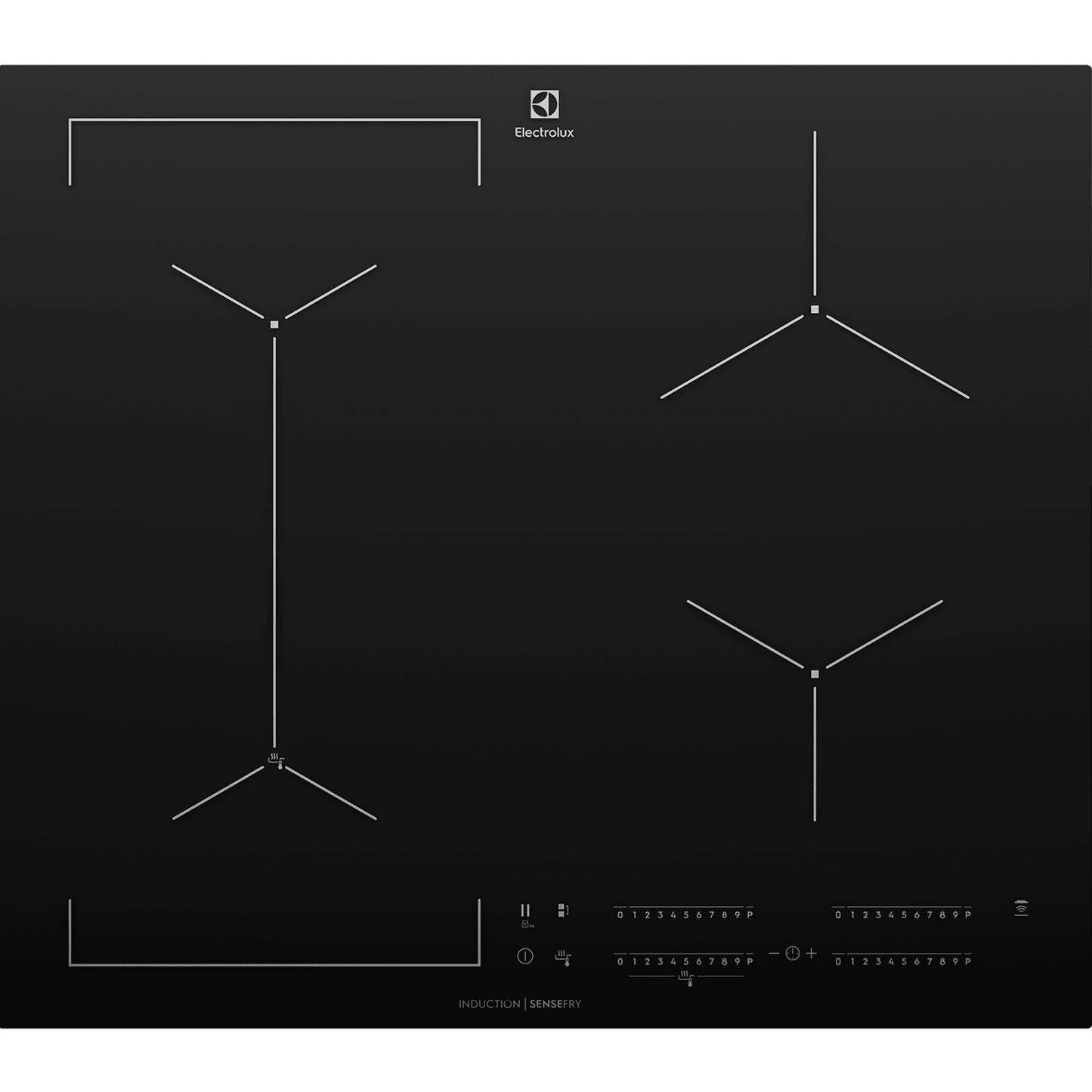 60cm 4-burner built-in induction hob EHI645BE (UltimateTaste 700)