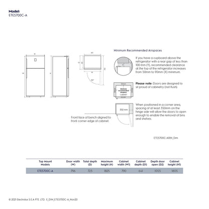 ETE5700C-A 573L Refrigerator (UltimateTaste 500)